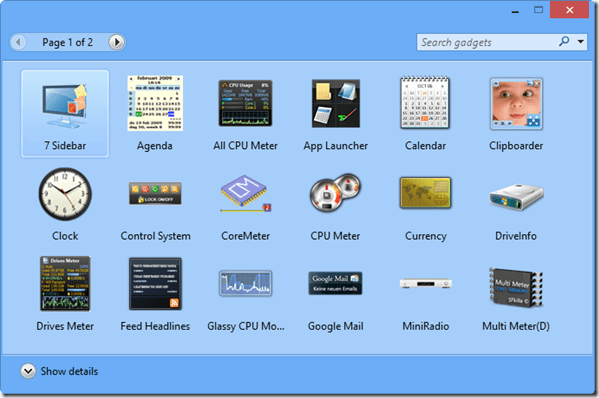 Windows 7 Desktop Gadgets